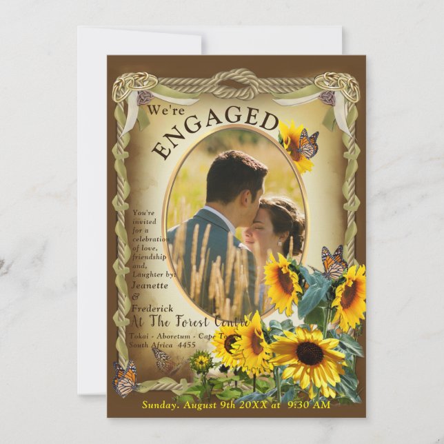 Tying the Knot Celebration Engagement Invitation (Front)