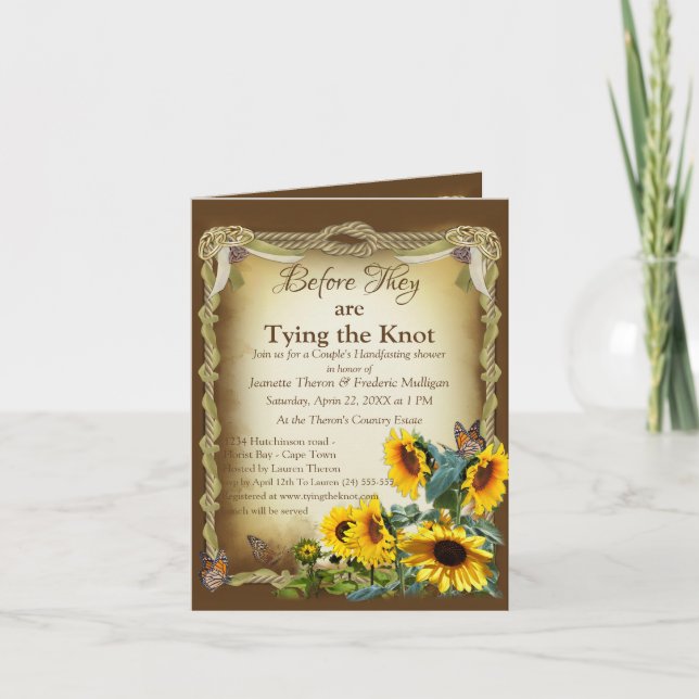 Tying the Knot Couple Shower Invitation (Front)