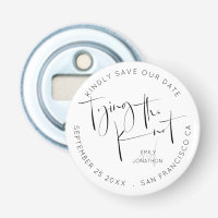 Tying The Knot Keepsake Black White Save The Date