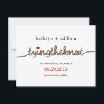 Tying the Knot Modern Save The Date Announcement<br><div class="desc">Spread the news in a fun and stylish way with this modern Tying The Knot save the date cards from berryberrysweet.com.</div>