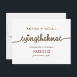 Tying the Knot Modern Save The Date Announcement<br><div class="desc">Spread the news in a fun and stylish way with this modern Tying The Knot save the date cards from berryberrysweet.com.</div>