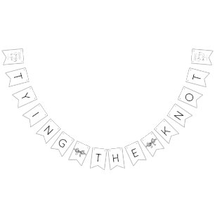 Tying The Knot Modern Script Bridal Shower Bunting