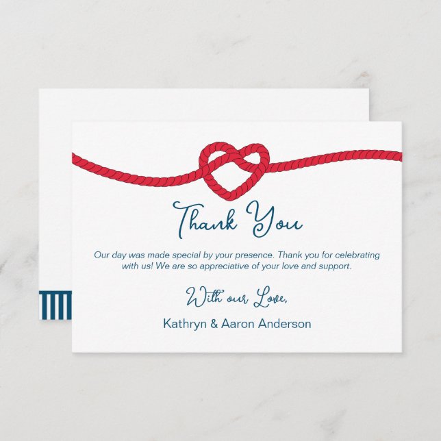 Tying the Knot Nautical Thank You (Front/Back)