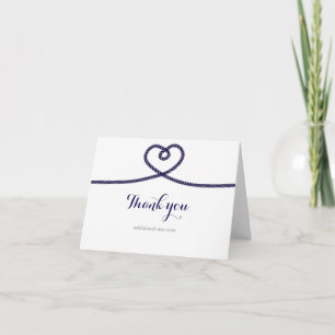 TYING THE KNOT Nautical Wedding Thank You Card