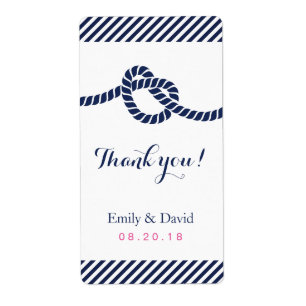 Tying the Knot Nautical Wedding Wine Labels