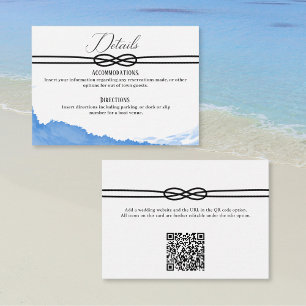 Tying the Knot on the Yacht Ocean Blue Watercolor Enclosure Card