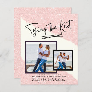 Tying The Knot - Photo Engagement Party Invitation