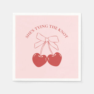 Tying the Knot Pink Coquette Paper Napkins
