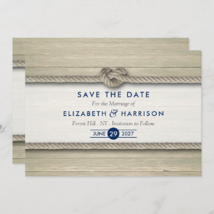 Tying The Knot Rustic Beach Wedding Save The Date