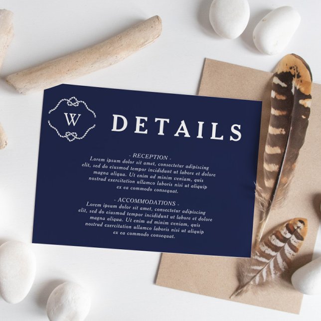 Tying the Knot Wedding Details Enclosure Card (Creator Uploaded)