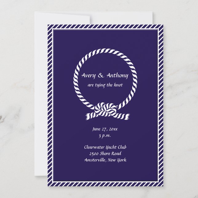 Tying the Knot Wedding Invitation (Front)