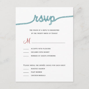 Tying The Knot Wedding RSVP cards
