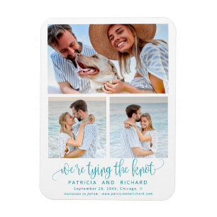 Tying The Knot Wedding Save The  Date 3 Photo Magnet