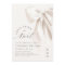 Tying the Knot White Bow Bridal Shower Invitation