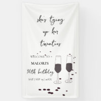 Tying Up Her 20s Black Champagne 30th Birthday