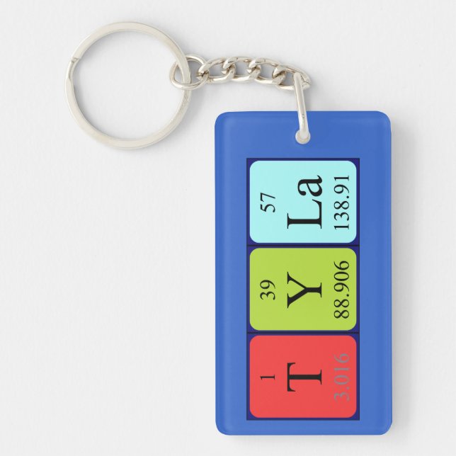 Tyla periodic table name keyring (Front)