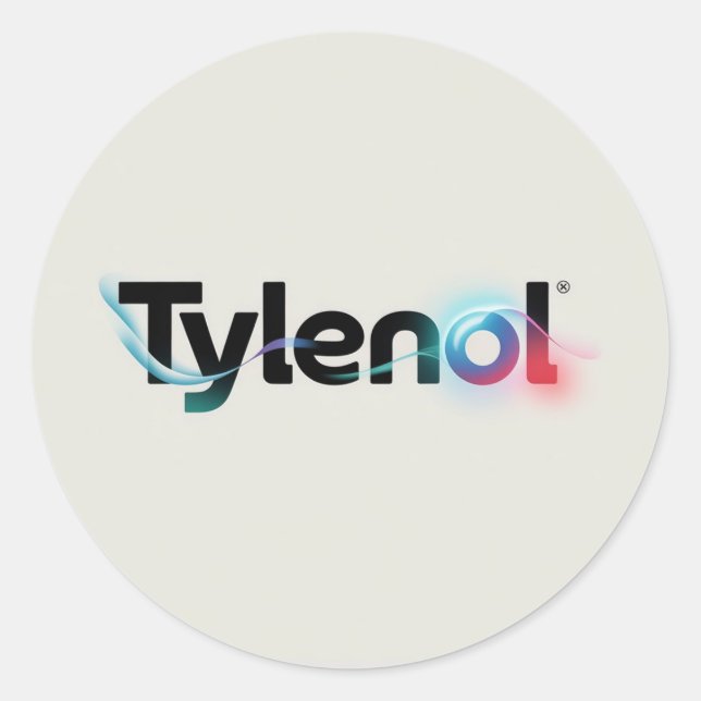 Tylenol Logo Design Classic Round Sticker (Front)