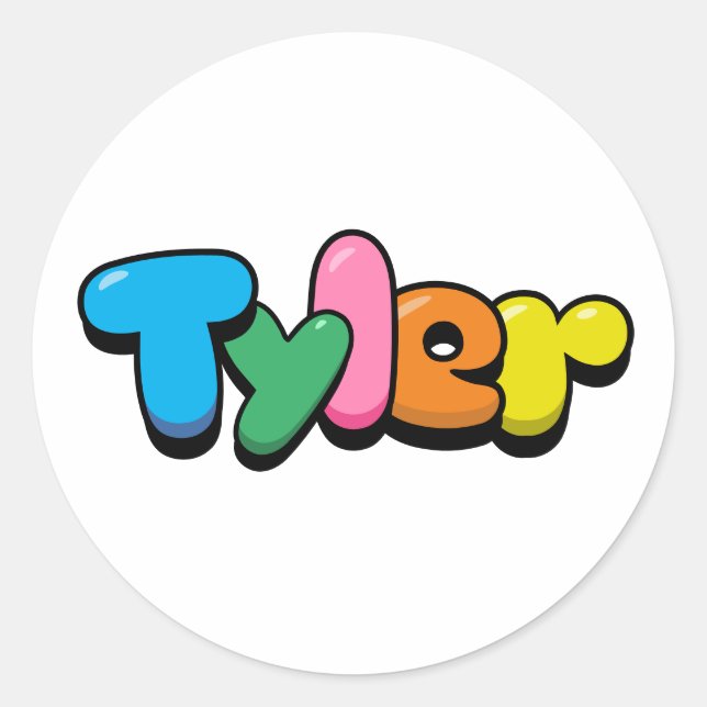 Tyler Classic Round Sticker (Front)