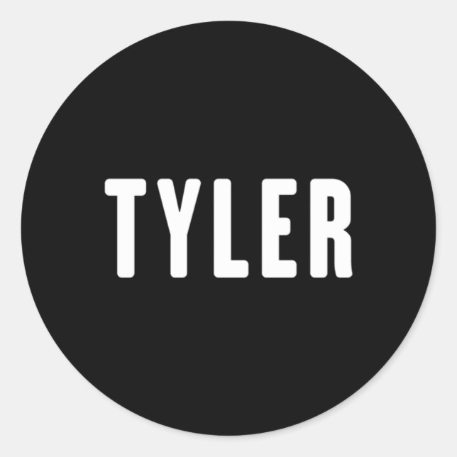 Tyler First Name Tyler Classic Round Sticker (Front)