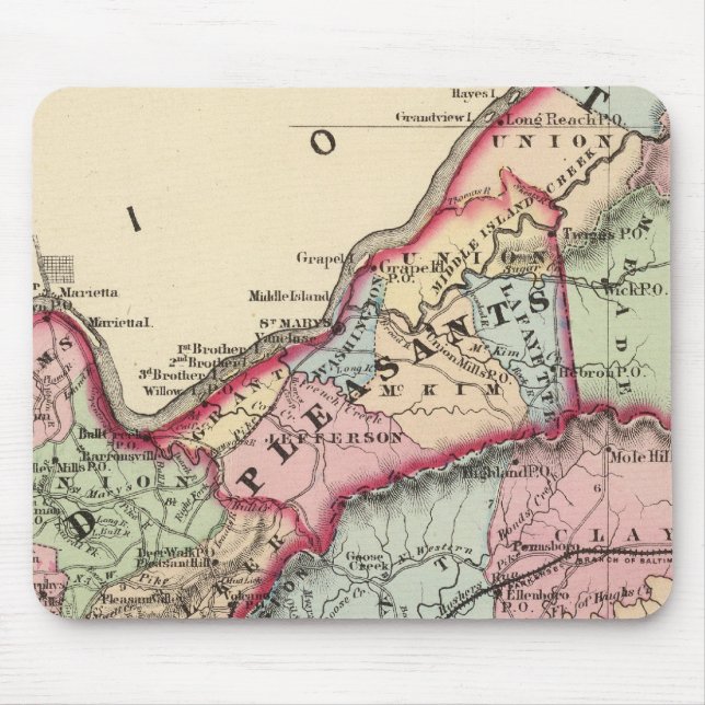 Tyler, Ritchie, Pleasants, Wood, Wirt counties Mouse Pad (Front)