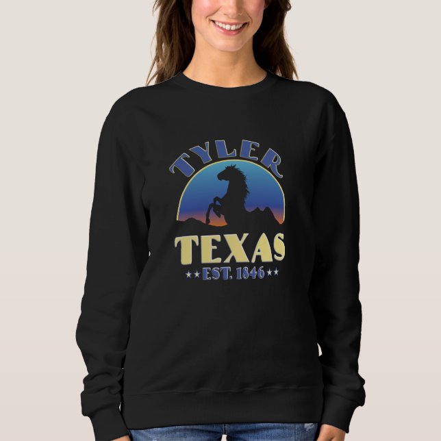 Tyler Texas TX Wild Horse Sweatshirt (Front)