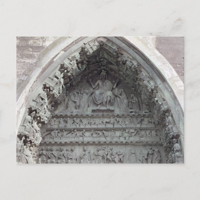 Tympanum from the left portal postcard (Front)