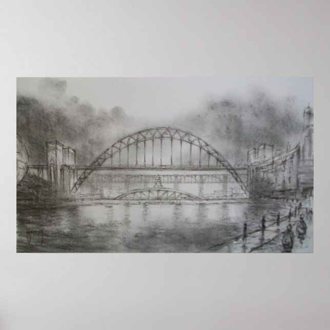 Tyne Bridge from the Quayside Newcastle Print (Front)