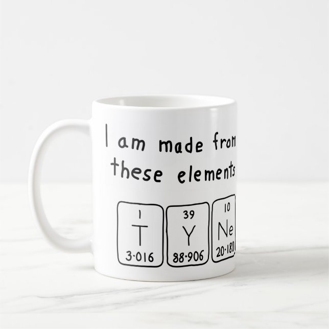 Tyne periodic table name mug (Left)