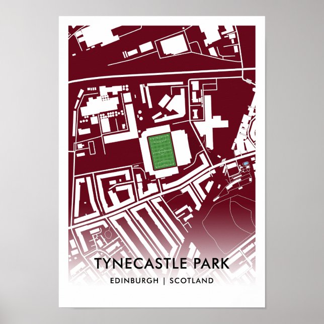 Tynecastle Park Poster – Home of Midlothian FC (Front)