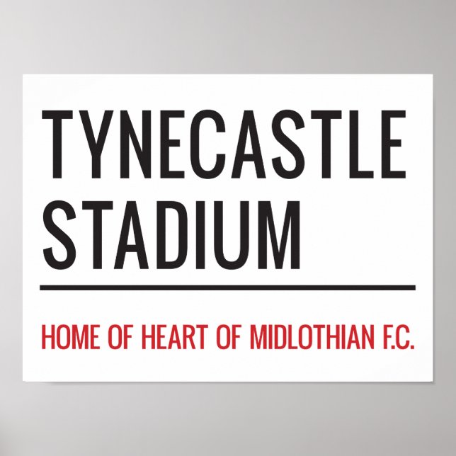 Tynecastle Stadium Street Sign (Front)