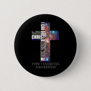 Type 1 Diabetes Awareness - Christmas Gift  6 Cm Round Badge