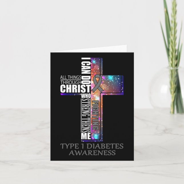 Type 1 Diabetes Awareness - Christmas Gift  Card (Front)