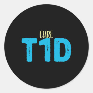 Type 1 Diabetes Awareness - Cure Tid Diabetes  Classic Round Sticker