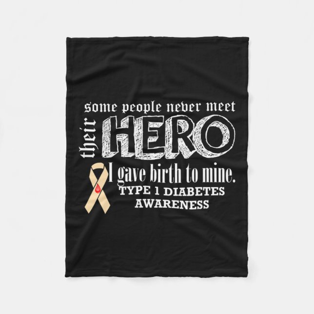 Type 1 Diabetes Awareness  Fleece Blanket (Front)