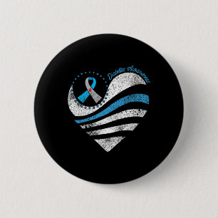 Type 1 Diabetes Awareness Heart Ribbon  6 Cm Round Badge