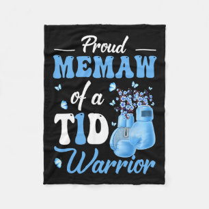 Type 1 Diabetes Awareness Proud Memaw Of A T1d War Fleece Blanket