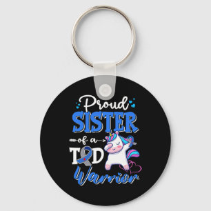 Type 1 Diabetes Awareness Proud Sister Of A T1d Wa Key Ring