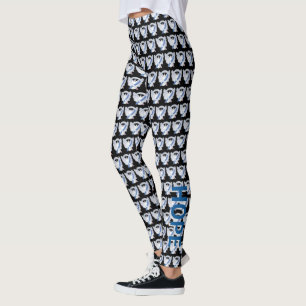 Type 1 Diabetes Awareness Ribbon Angel Leggings