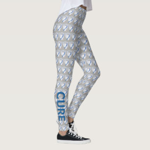 Type 1 Diabetes Awareness Ribbon Angel Leggings