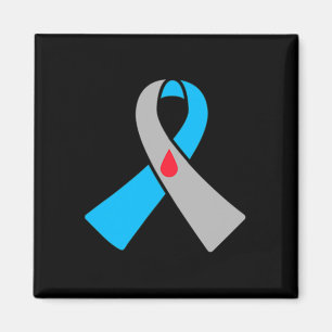 Type 1 Diabetes Awareness Ribbon Bydge  Magnet