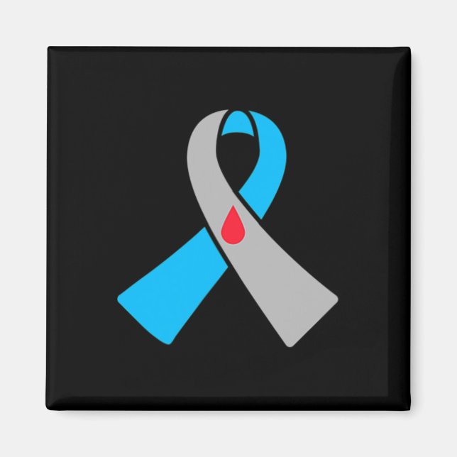 Type 1 Diabetes Awareness Ribbon Bydge  Magnet (Front)