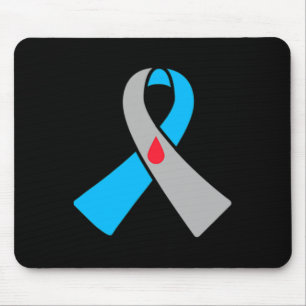 Type 1 Diabetes Awareness Ribbon Bydge Mouse Pad