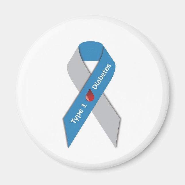 Type 1 Diabetes Awareness Ribbon Magnet (Front)