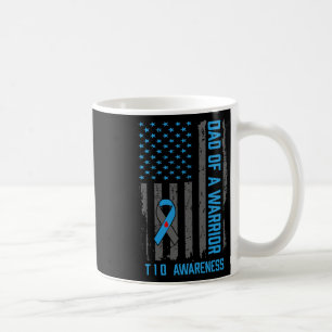 Type 1 Diabetes Awareness T1d Dad Of Warrior Type Coffee Mug