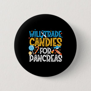 Type 1 Diabetes Awareness Trade Candy For Pancreas 6 Cm Round Badge