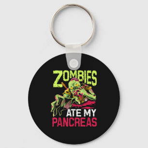Type 1 Diabetes Awareness Zombies Ate My Pancreas  Key Ring