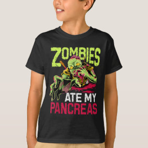 Type 1 Diabetes Awareness Zombies Ate My Pancreas T-Shirt