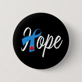 Type 1 Diabetes Blue Ribbon Awareness HOPE 6 Cm Round Badge