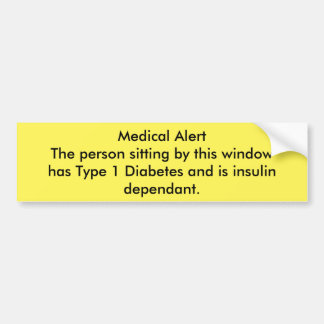 Type 1 diabetes Car Bumper sticker