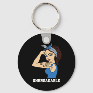 Type 1 diabetes mom unbreakable Warrior Awareness  Key Ring